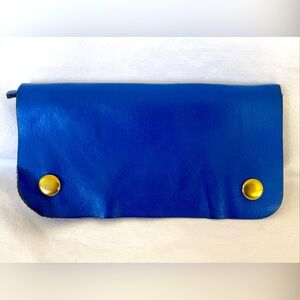 Minor History THE LEDGER ROYAL BLUE LONG WALLET 100% Leather VGC